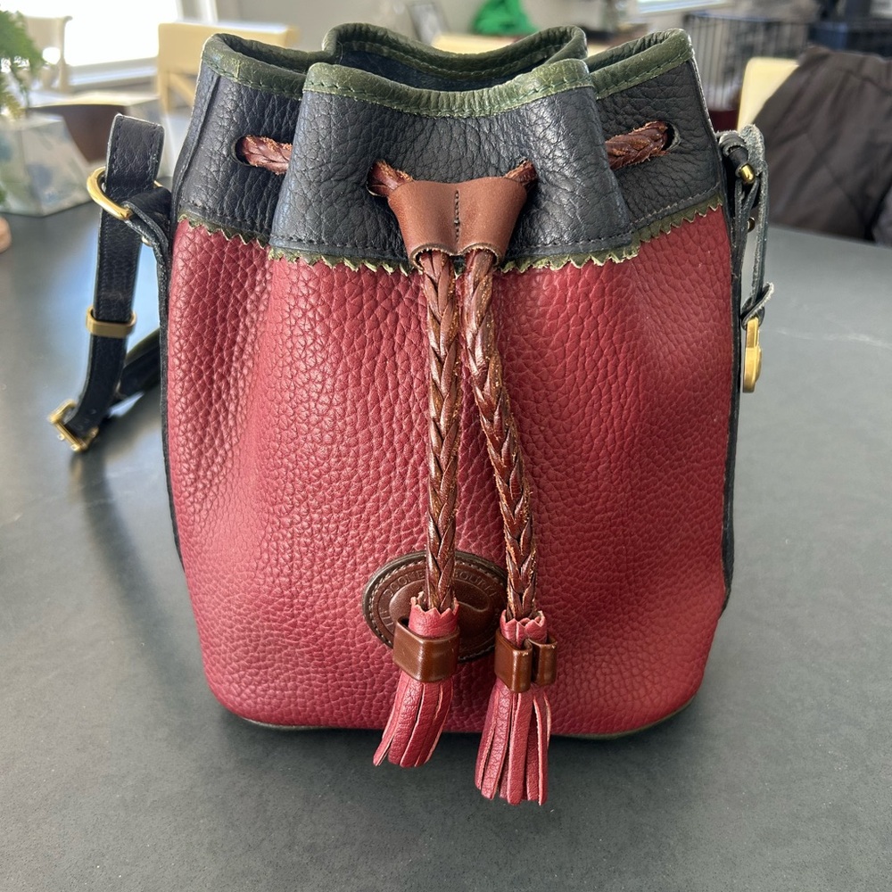 Vintage Dooney and Bourke Leather Bucket Bag
